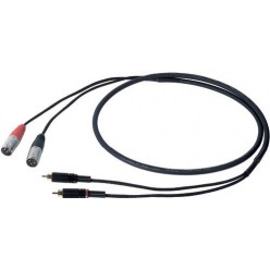 PROEL STAGE STUDIO210LU05 kabel audio 2x wtyk XLRm 3-pin - 2x wtyk RCA, dł. 5m